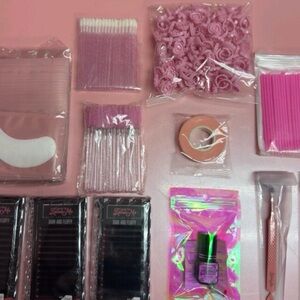 Pink Beauty lash extension kit Set everything you need to apply your lashes !